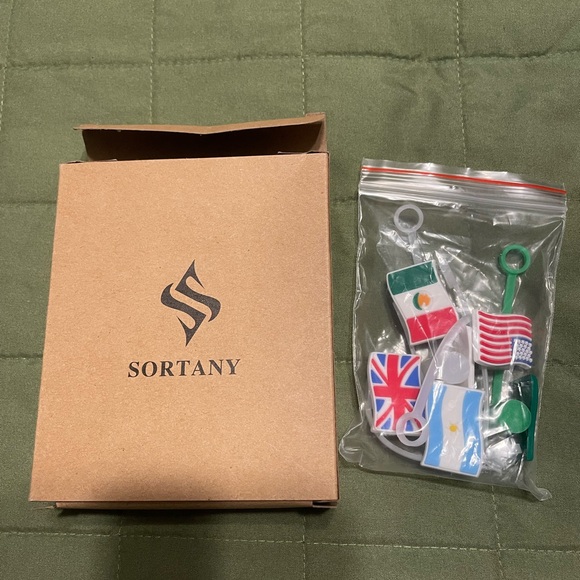 6Pcs Silicone Flag Straw Covers - Picture 2 of 2